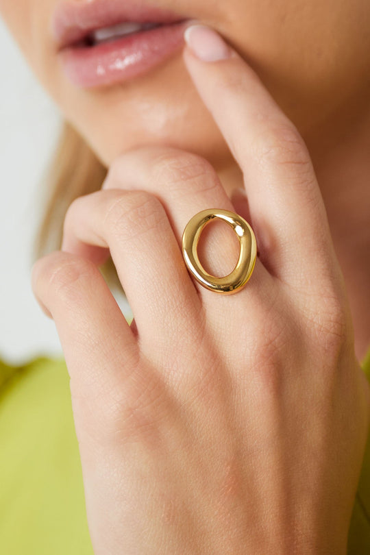 Open Circle Statement Ring