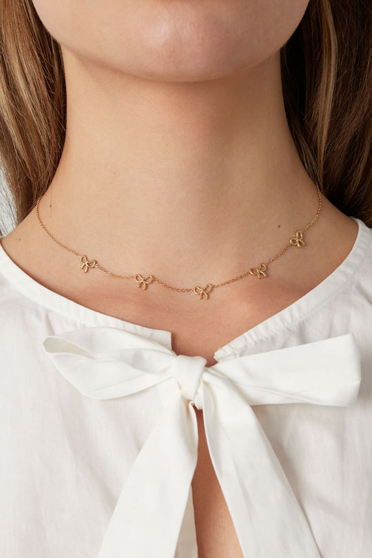 charming bows necklace