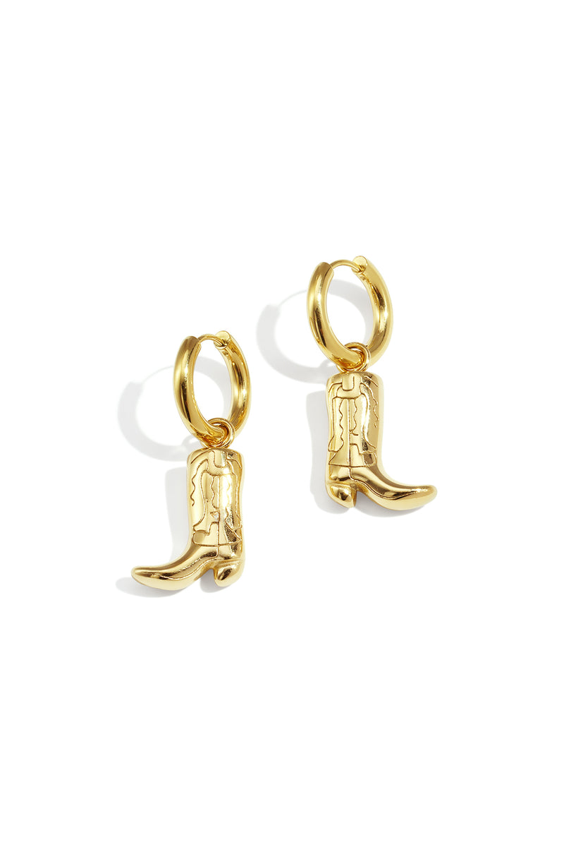Drop boots earrings