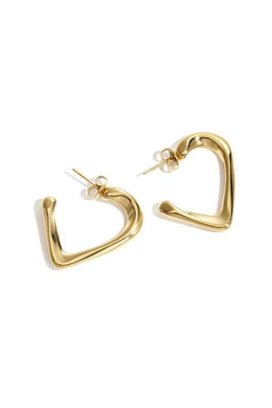 Hoop Earrings Heart - Women's jewelry/Earrings/Hoop Earrings