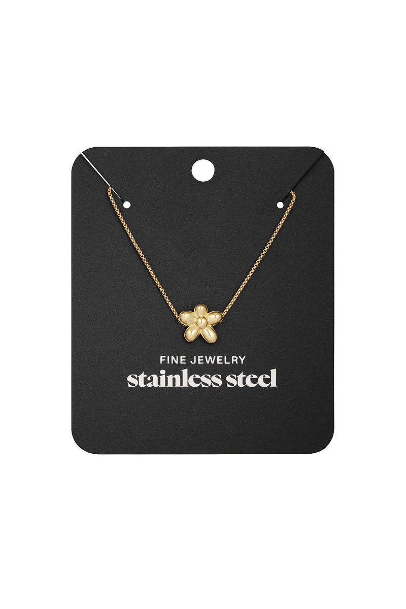 Puffy flower necklace