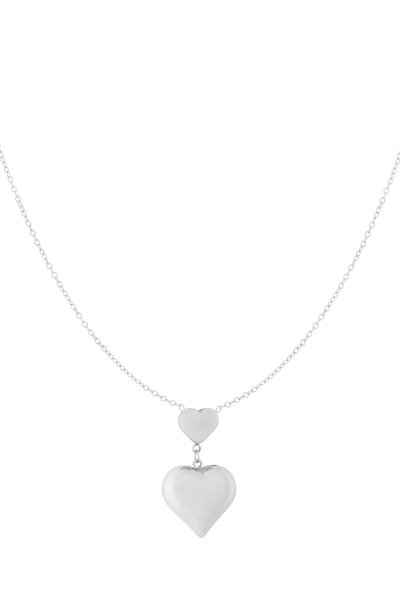 Double heart necklace