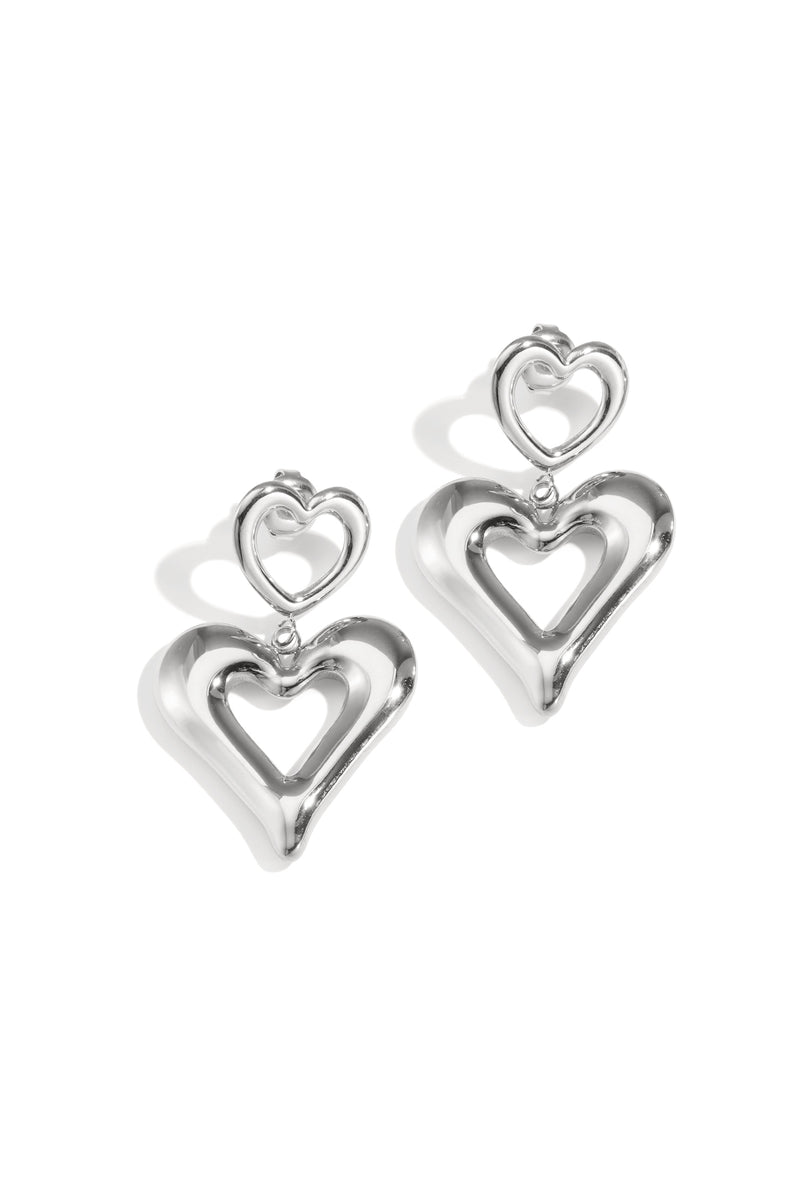 Drop earrings heart