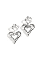 Drop earrings heart