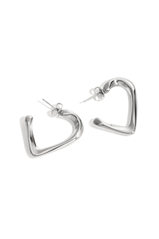 Hoop Earrings Heart - Women's jewelry/Earrings/Hoop Earrings