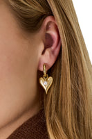 Drop heart earrings