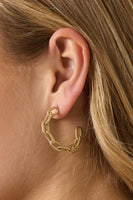 Chain hoop earrings circle