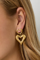 Drop earrings heart