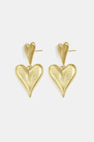 Double heart earrings