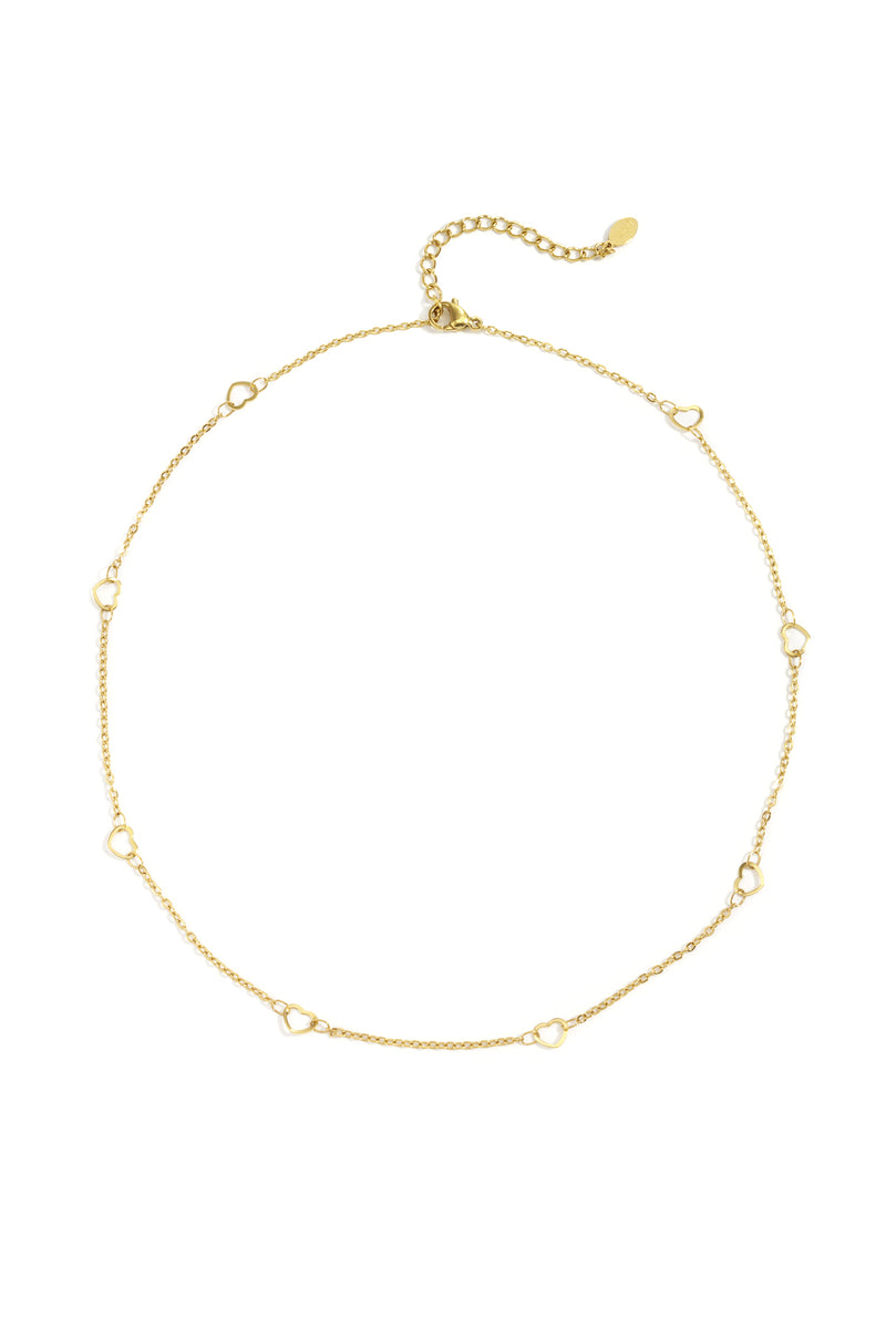 Heart chain necklaces