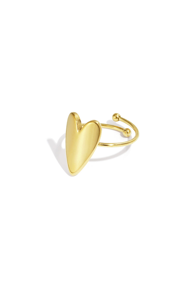 Minimalist heart ring